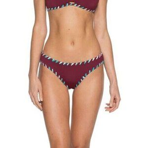 BECCA NWOT Camille Reversible Bikini Bottoms Cabernet Small